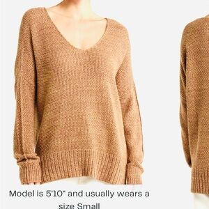 Lucky Brand Tan V-Neck Sweater